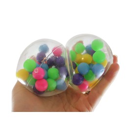 Set of 2 Medium 2.75" Molecule Ball - Fidget Ball - Unique Fun Stress Ball Filled with Squishy Balls Ultra Squishy and Relaxing Sensory Fidget Stress Toy
