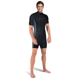 Mares Men's M-Flex 2.5 mm Shorty Wetsuit - Neoprene One Piece Scuba Diving Suit for Warm Water, Black, XX-Large