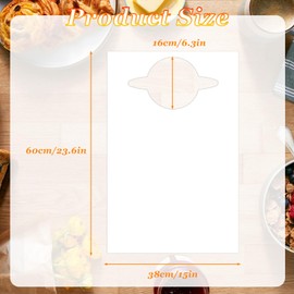 Ngdhkd 100 Pcs Disposable Adult Bibs 15 x 23.6 Inch Plastic White Disposable Bibs Single Use Dining Clothing Protectors for Men Women Eating