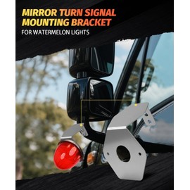 Ronybuy 2PCS Watermelon Light Brackets, 304 Stainless Steel Watermelon Mirror Turn Signal Angled Bracket Holder for 2pcs Watermelon Lights, with Pre-Drilled Holes and Screws - Light Not Included