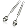 COM-FOUR® 2 x ice cream scoops, stainless steel ice cream