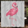 Cute Flamingo Shower Curtain, Pink Grey Bathroom Shower Curtains, Modern