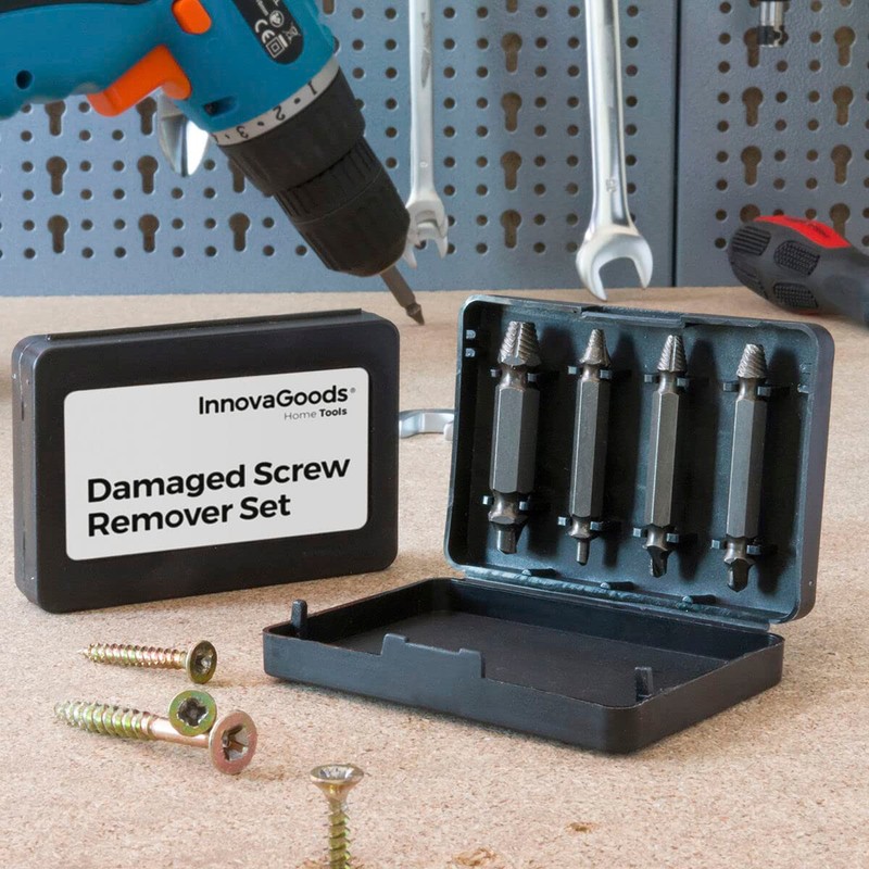 innovagoods ig811372 Bits to Remove Damaged Screws (Pack of 4)