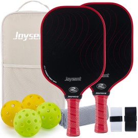 T300 Carbon Fiber Pickleball Paddle PP Honeycomb Core USAPA Approved Carbon Pickle Ball Racket Durable Pro Paddle for TrainingColor: Single red