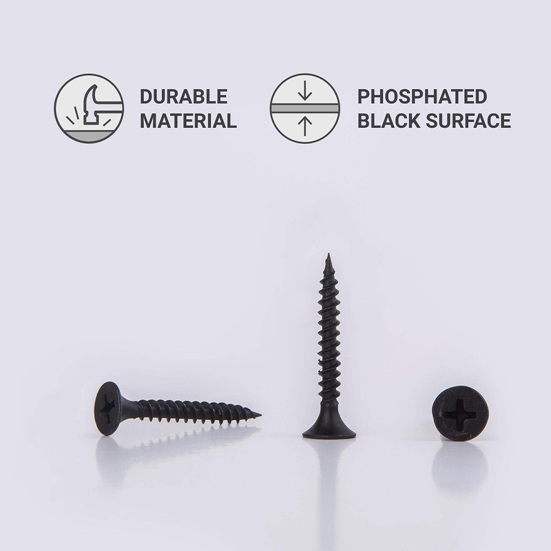 (Pack of 500 pcs) Black Phosphate Carbon Steel 3.5 x