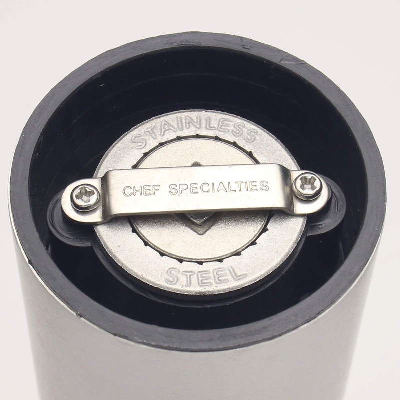 Chef Specialties 5.5 Inch Futura Stainless Pepper Mill and Salt