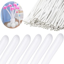 Skylety 100 Pcs 260q Twisting Balloons Long Balloons DIY Latex Modelling for Adults Birthday Wedding Engagement Anniversary Festival Party Decoration(White)
