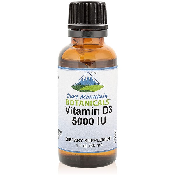Liquid Vitamin D Drops - Unflavored Kosher D3 Liquid Drops in MCT Oil - 5000IU per Serving - 1oz Bottle