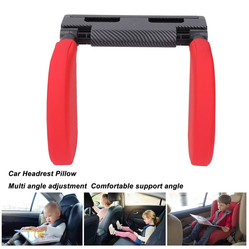 Car Headrest Pillow PU Adjustable Head Neck Support Rest Pillows