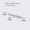 AplysiaTech Mighty N52 Magnet Blocks - 2.00" L x 1/4"