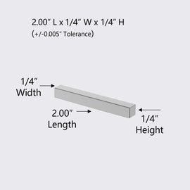 AplysiaTech Mighty N52 Magnet Blocks - 2.00" L x 1/4" W x 1/4" H - 8 Pack, Large Strong Neodymium Bar Magnets, Powerful Rare Earth Magnets, Heavy Duty Industrial Neodymium Large Block Magnet Strip