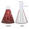 FFYHO Red Christmas Tree Hanging Kitchen Towel with Loop 2