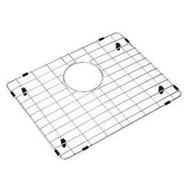 Kitchen Sink Grid and Sink Protectors, Stainless Steel Sink Grids for Bottom of Kitchen Sinks, 17 3/4" x 13 11/16" with Rear Drain for Single Sink Bowl, Sink bottom grid