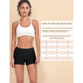 TRENDMALLS Women's High Coverage Super Combed Cotton Elastane Stretch Mid Waist Boy Shorts with Concealed Waistband and StayFresh Treatment For girl women Black