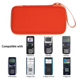 co2CREA Hard Case Compatible with Texas Instruments TI-84 Plus CE/TI-84 Plus/TI-Nspire CX II CAS/TI-Nspire CX II/TI-83 Plus/TI-89 Titanium/TI-86 Color Graphing Calculator, Metallic Coral