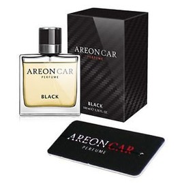 AREON Car Perfume 3.38 Fl Oz. (100ml) Glass Bottle Cologne Air Freshener, Black
