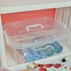 Asking Plastic Latching Storage Box with Handle, Lidded Clear Bin,
