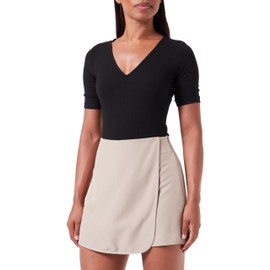 ONLY Women's Onlthea Wrap Skorts CC OTW Shorts, Weathered Teak