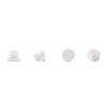 22mm Plastic End Caps, White Tube Inserts, Pack of 4