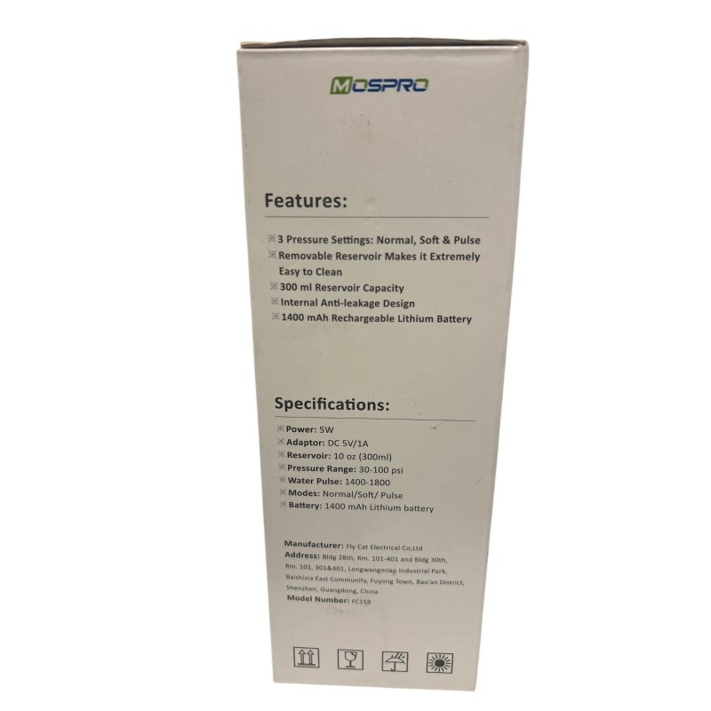 Mospro Water Flosser Cordless Dental Oral Irrigator Portable Rechargeable