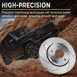 AUTOSTEADY 11.10" Front Brake Kit Replacement for 2013 2014 2015 2016 2017 2018 Honda Civic, for Honda Accord, CR-V, Element, Drilled Slotted Brakes Rotors Pads 31257 914