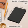 PATIKIL B5 Binder Cover, 2 Pcs 9 Round Ring Binder