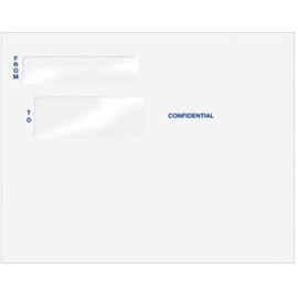 Double Window Envelope, Self Seal, Size 9 1/2 x 12, Quantity 500
