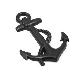 Black Metal Boat Anchor Shape Car Auto Decor Sticker Adhesive Decal Custom Boating Bumper Sticker, for Tumblers, Laptops, Car Windows