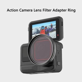 for Insta360 Ace Pro Aluminum Lens Filter Adapter Ring Holder for 49mm Filters, Universal Stackable Mount with Secure Locking, Action Camera Accessories