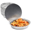 MATANA - 40 Large Round Aluminium Bowls with Lids for