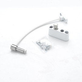 Cardea Pro Push and Turn Lock Child Safety Cable Window Opening Restrictor Lockable uPVC Suitable - Ideal for Safetyproofing Children and Pets - White (Single)