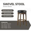 Lexicon Kenmare Swivel Bar Stools Set of 2, Rustic 360