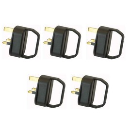 Easy Pull Mains Plug Top 13amp Fused with a Handle - Arthritis/Disability/weak Grip/Elderly (5, Black)