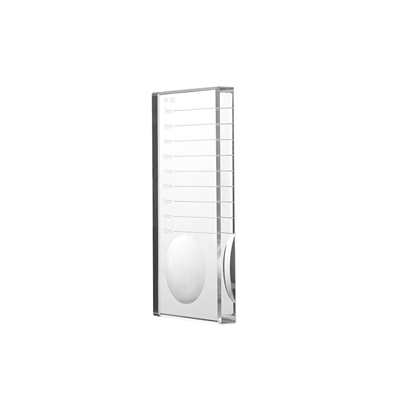 Paleta de extensión de pestañas, Cristal Rectangular Pestañas postizas Pegamento