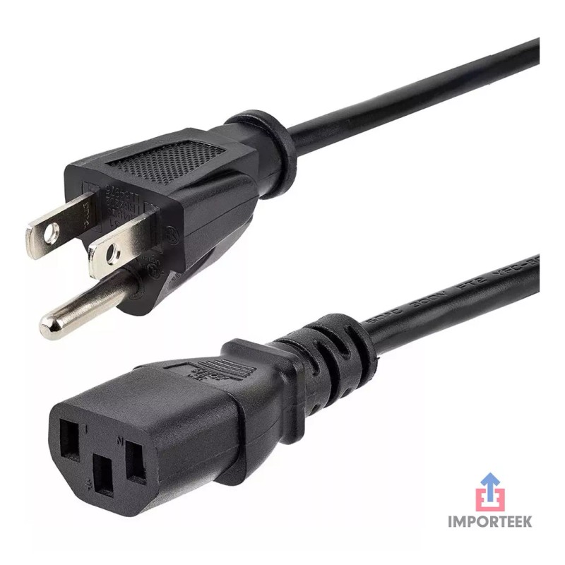 Importeek 5pz Cable Fuente Poder Corriente Monitor Computadora Pc Cpu