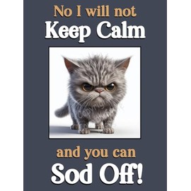 Generic Grey Cat Kitten funny flexible fridge magnet gift