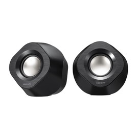 Sanwa Supply MM-SPBT6BK PC Speaker, 3-Way (Bluetooth/USB/3.5 mm Connection), Equipped with LED on the Back