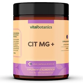 Citrato de Magnesio + Jengibre. Con 120 cápsulas de 500mg (4 meses). VitalBotanics. Suplementos Alimenticios. Multivitaminico. Vitaminas para Mujer y 