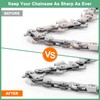 M METERXITY 8-Pack 7/32 Inch Titanium Plated Diamond Chainsaw Sharpener,
