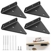 ZONJIE Shelf Bracket Invisible Pack of 4 Shelf Brackets Triangle
