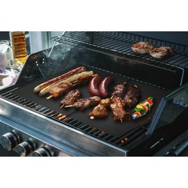 PRECORN Grill Mats Gas Grill Mat Set of 5 + Brush 40 x 33 cm Grill and Baking Mat Baking Paper