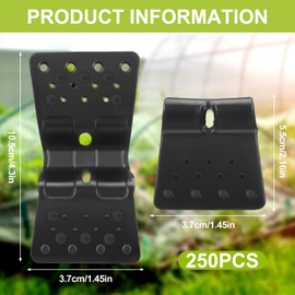 Beeveer 250 Pcs Bird Netting Mounting Clips Butterfly Shape Reusable Plastic Black Fabric Net Fixing Clips for Garden Anti, Make Installing Bird Netting Easy and Fast