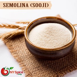 NY Spice Shop Semolina Flour - 1 Pound(lbs.) Fine Natural Durum Wheat for Pizza, Pasta, Bread Making & Desserts Rich in Protein