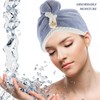 iplusmile Toalla Cabello de Microfibra Coral, Absorbente Secado Rápido, Diseño