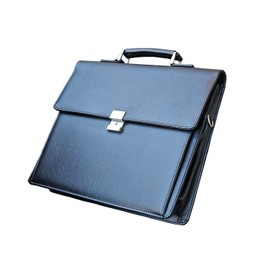Mens Leather Briefcases Office Attorney Student Attache Case Messenger Bag w/Padded Compartment for 15.6" Laptop, Black