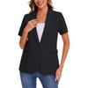 MINTLIMIT Women's Short Sleeve Blazer Notch Lapel One Button Front