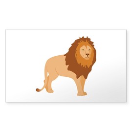 CafePress Lion Sticker Rectangle Bumper Sticker Car Decal