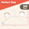 White Plastic Hangers 100 Pack– Heavy-Duty Plastic Hangers Slim and