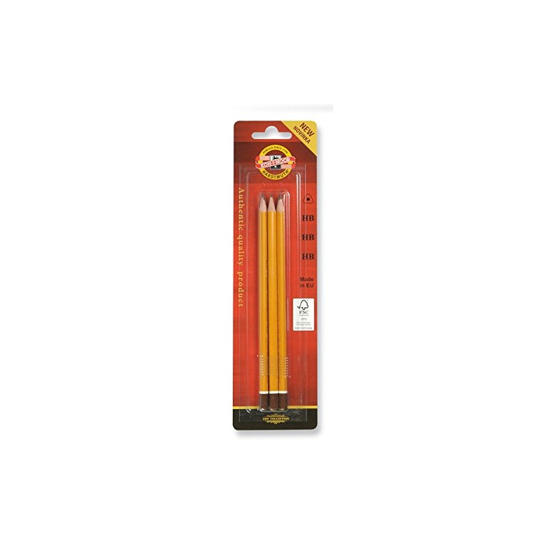 KOH-I-NOOR 1580 HB FSC 100% Triangular Graphite Pencil (Pack of
