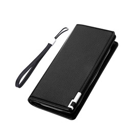 SHLWYG Long Wallet for Men RFID Wallet Fashion Long Wallet Men Wallet Business Leisure Fashion (Black), black, Modern